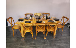 Table Rectangulaire Bois Massif - 200x80x76 cm