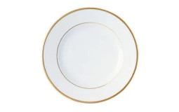 Assiette Ronde Porcelaine Blanche Gamme Versailles ARGENT