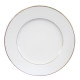 Assiette Ronde Porcelaine Blanche Gamme Versailles ARGENT