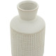 Vase en Grès Quadrillé Blanc H13 - Ø 8 cm